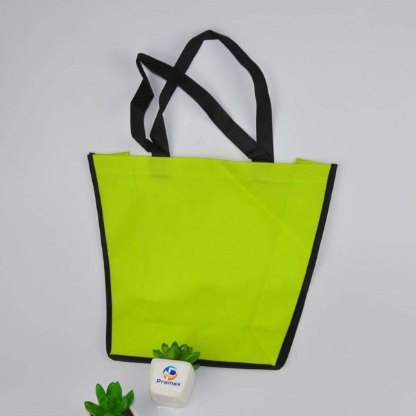 Custom Trapezoid Reusable Non-Woven Tote Bag w/ Handle
