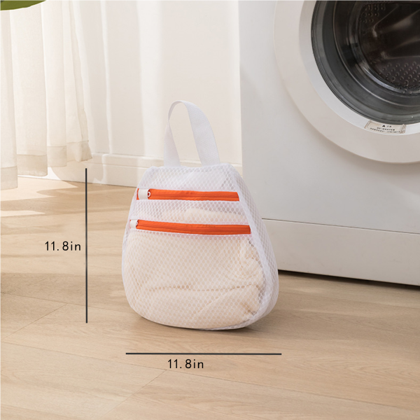 Polyester Mesh Laundry Bag w/ Double Zipper