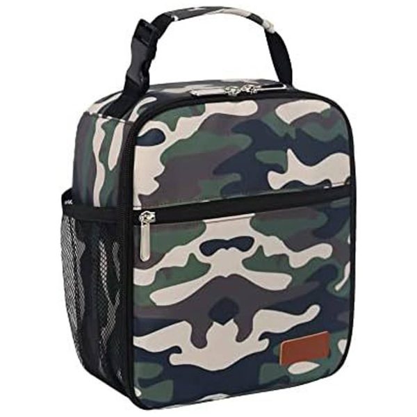 6 Can Oxford Insulated Lunch Cooler Bag w/ Zipper Pocket