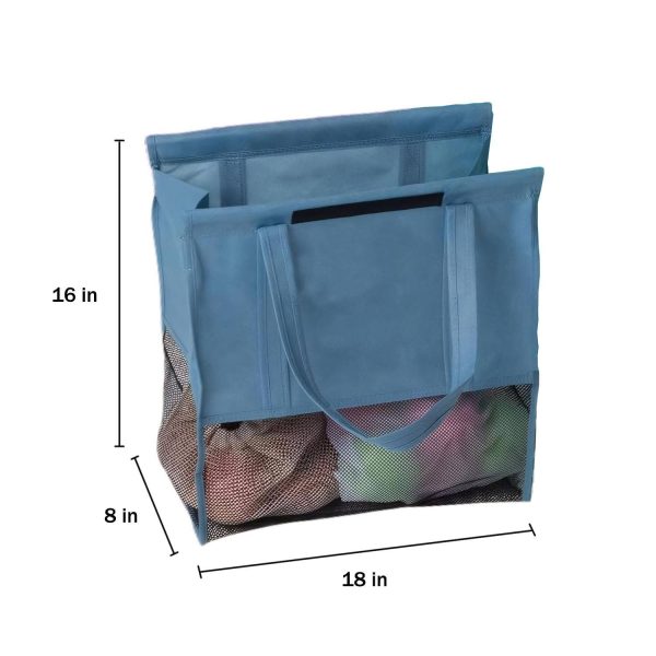 4 Pack Reusable Non-Woven Grocery Shopping Bags