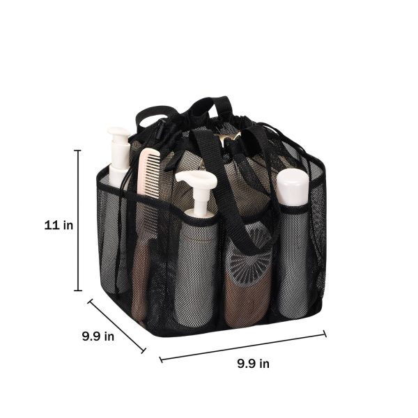 Portable Mesh Toiletry Bag with Drawstring & Multi Pocket