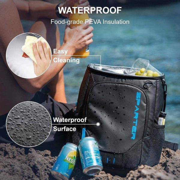 23L Multi-Pocket Nylon Cooler Backpack w/Compartment