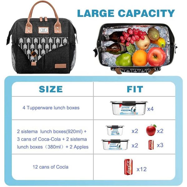 11L Non-Woven Insulated Lunch Cooler Tote Bag w/ Handle