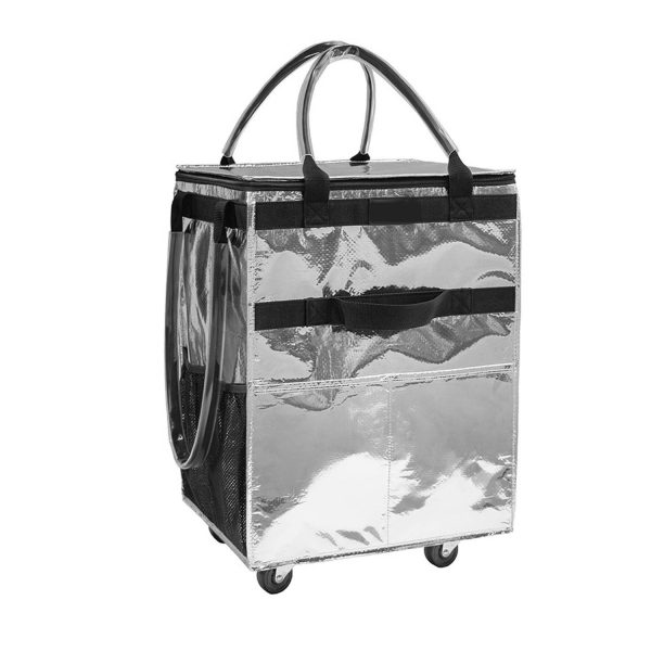 Reusable Wheeled Grocery Shopping Bag w/ Handle