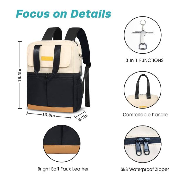 36 Can Waterproof Nylon Cooler Backpack for Picnic