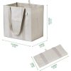 4-Pocket Heavy Duty Oxford Grocery Tote Bag w/ Hard Base