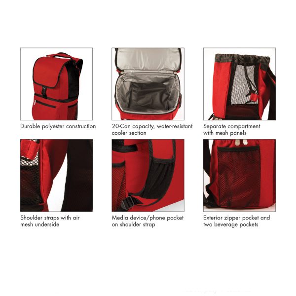 20 Can Insulated Waterproof Cooler Backpack for Outdoors