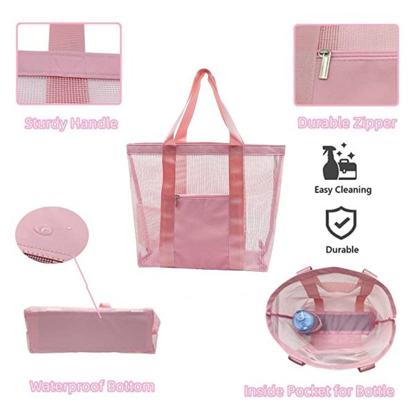 MuLightipurpose Large Mesh Beach Bag