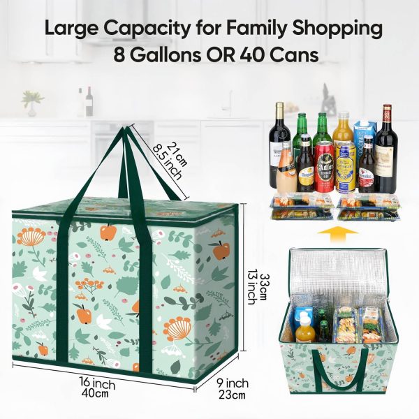 30L Large Capacity Reusable Oxford Insulated Cooler Bag