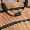 15L Large Straw Woven Tote Bag Beach & Commuter Handbag