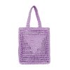 Spacious Crochet Beach Tote Bag – Straw & Mesh