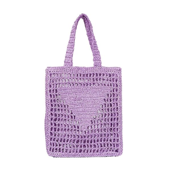 Spacious Crochet Beach Tote Bag – Straw & Mesh