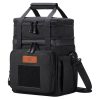 16L Double Deck Nylon Cooler Bag w/Adjustable Strap
