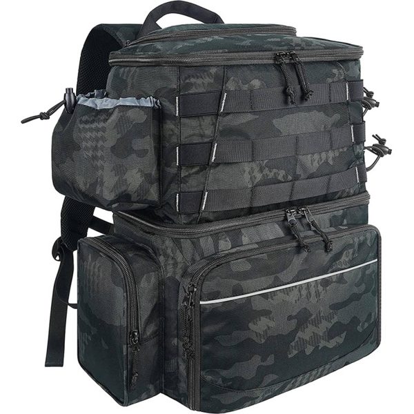 26L Waterproof Fishing Backpack w/ Cooler Compartment