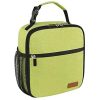 6 Can Oxford Insulated Lunch Cooler Bag w/ Zipper Pocket