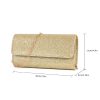 Women's Glitter Clutch Purse with Chain for Wedding & Party
