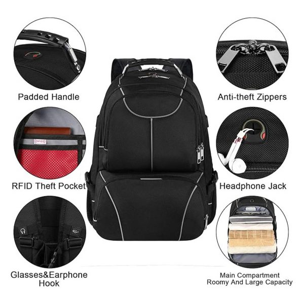 17L Insulated Laptop Backpack w/ Built-in Lunch Cooler