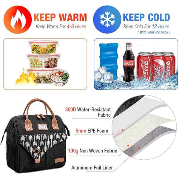 11L Non-Woven Insulated Lunch Cooler Tote Bag w/ Handle