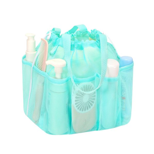 Portable Mesh Toiletry Bag with Drawstring & Multi Pocket