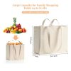 Foldable Washable Heavy-Duty Canvas Tote Bag w/ Handle