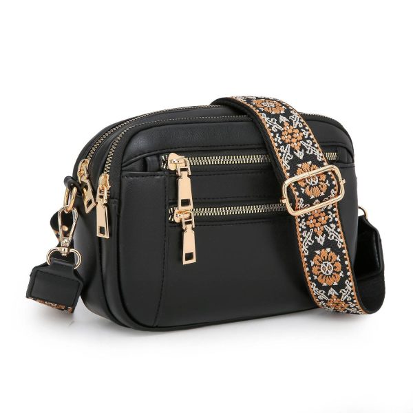 PU Leather Waterproof Crossbody Bags w/ Adjustable Strap