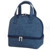 Double Layer Oxford Cooler Lunch Tote Bag for Picnic Travel