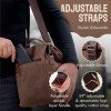 10L Canvas Insulated Cooler Picnic Bag w/ Shoulder Strap