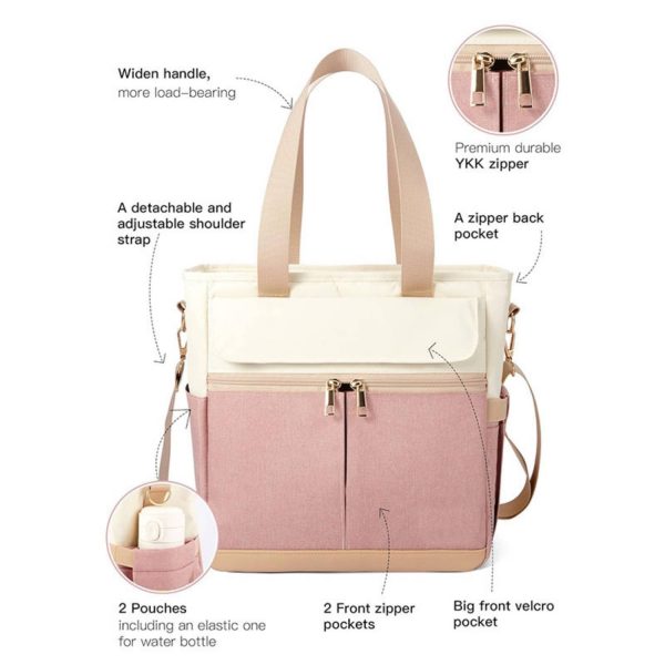 16.2L Women's Oxford Lunch Cooler Tote Bag w/Shoulder Strap