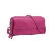 Women Portable RFID PU Leather Crossbody Wallet