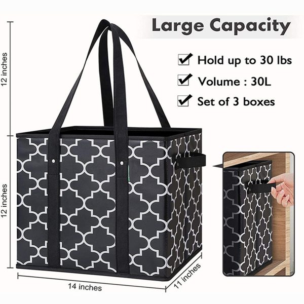 30L Waterproof Foldable Non Woven Grocery Bag for Shopping