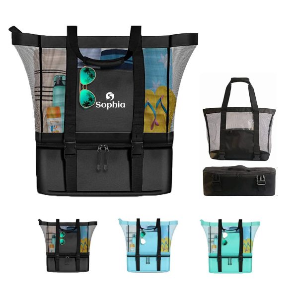 Detachable Mesh Beach Tote Bag