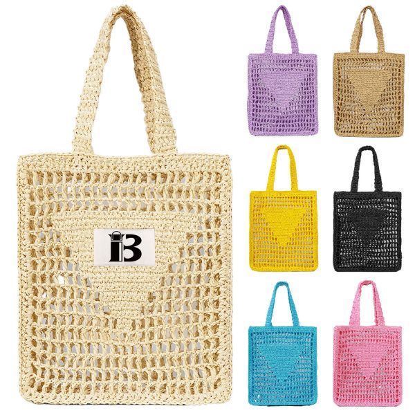 Spacious Crochet Beach Tote Bag – Straw & Mesh
