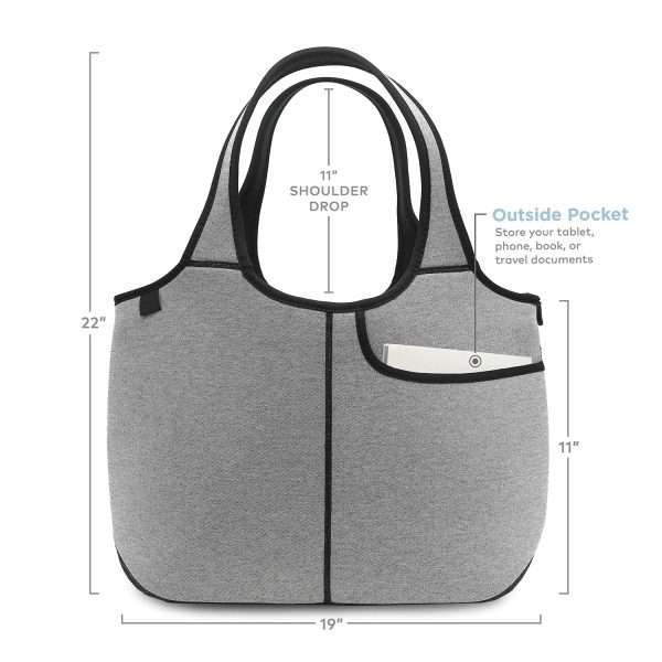 Waterproof Multi Pocket Neoprene Laptop Tote Bag