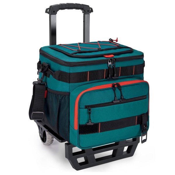 48-Can Collapsible Cooler Trolley Bag with Wheels