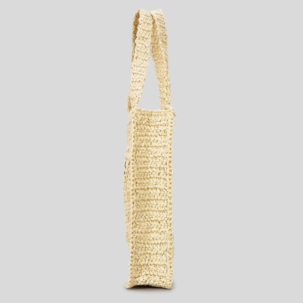 Spacious Crochet Beach Tote Bag – Straw & Mesh