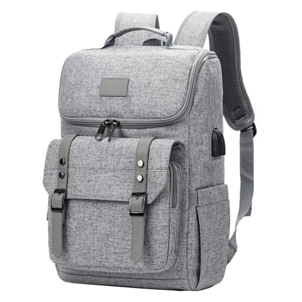 Vintage Oxford Computer Backpack w/ USB Port for Business