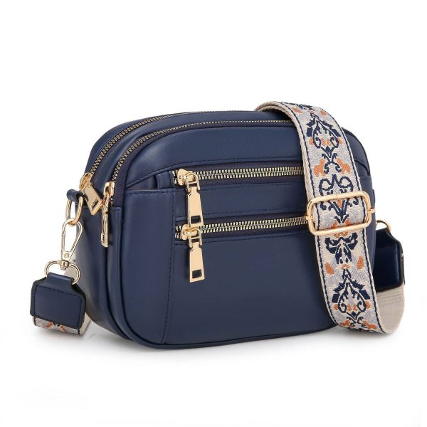 PU Leather Waterproof Crossbody Bags w/ Adjustable Strap