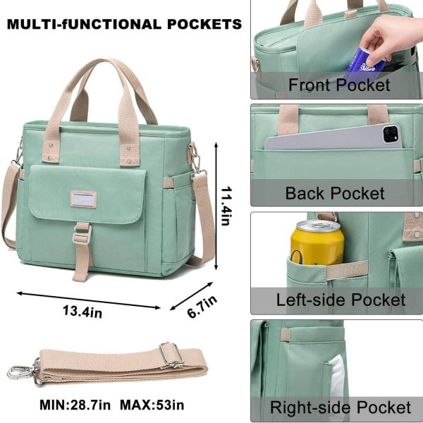 18 Can Oxford Insulated Cooler Lunch Bag w/ Pockets