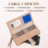 Trendy Korean Leaf Pattern Zipper Clasp Handbag Wallet
