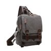 Large Capacity Canvas Crossbody Backpack for Business Travel