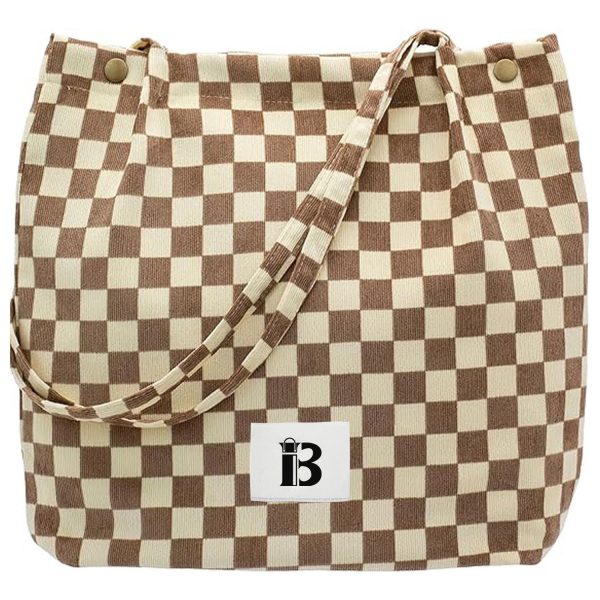 Women's Reusable Corduroy Tote Bags for Travel Shopping