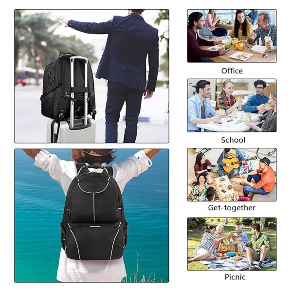 17L Insulated Laptop Backpack w/ Built-in Lunch Cooler