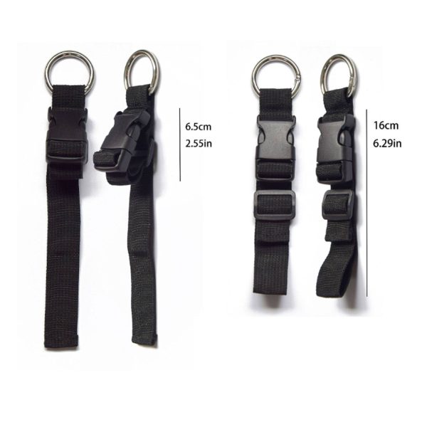 Adjustable Hands-Free Nylon Luggage Strap with Buckle Clip