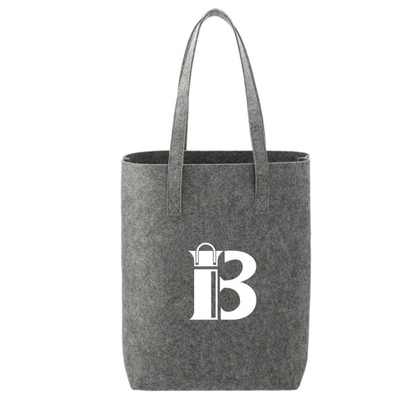 Custom Reusable Felt Tote Bag for Grocery Shopping w/ Handle