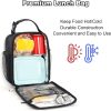 6 Can Oxford Insulated Lunch Cooler Bag w/ Zipper Pocket