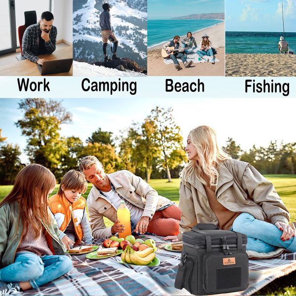 15L Oxford Portable Lunch Cooler Bag for Office Picnic