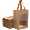 Eco Friendly Paper Bags w/ Clear Window for Flowers Gifts