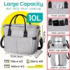 10L Oxford Insulated Lunch Cooler Bag w/ Pockets
