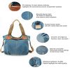 Canvas Shoulder Tote Shopper Handbag