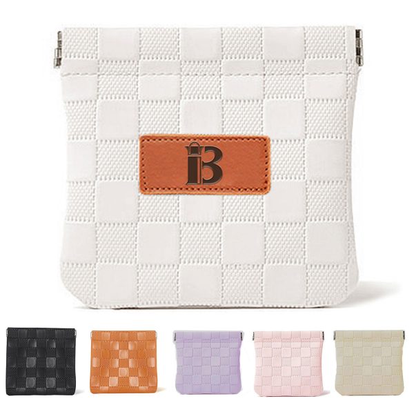 Travel Mini PU Makeup Bag with Snap Closure & Nylon Lining